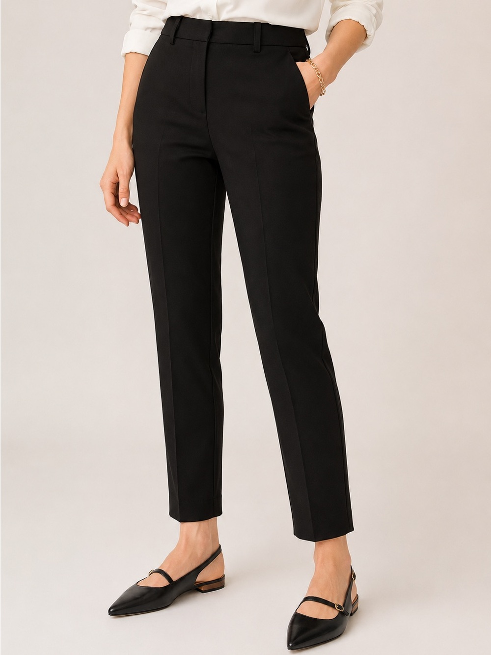 J. Jill Wearever Collection Refined Woven Black Ankle Pants Size 10